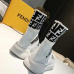 3Unisex 2018 Fendi FF Printed knit casual sock boots white #9107112