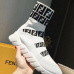 6Unisex 2018 Fendi FF Printed knit casual sock boots white #9107112