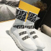1Unisex 2018 Fendi FF Printed knit casual sock boots white #9107112