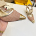 3Fendi Slingback Hummingbird High Heels Mesh Embroidery High Heel Shoes #A23175
