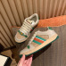 122022 chip version GUCCI small dirty shoes women's leather retro shoes color-blocking old flowers do old dirty shoes casual shoes #999924019