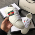 1Gucci Bee White sneakers cowhide casual shoes sheepskin inside for men or women #996548