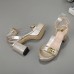 26Gucci Shoes for Women Gucci Sandals Leather high heel sandals Heel height 8cm #99903669
