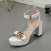 6Gucci Shoes for Women Gucci Sandals Leather high heel sandals Heel height 8cm #99903669