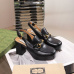 5Gucci Women Leather Sandals Heel height 8.5cm #A34923