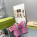 14Women Gucci Sandals Leather Heel 25CM #A34922