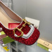 18Women Gucci Sandals Leather Heel 25CM #A34922