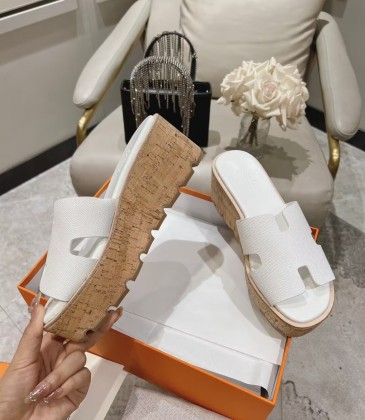 Hermes sandals for Women Heels 7cm White #A38811