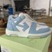 4OFF WHITE Men's Sneakers Out Of Office Calf Leather Blue/Black/Grey #A29165