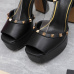 42023SS Valentino Shoes The latest metal rivets wedge high platform sandals #A23191