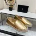 5YSL women's espadrilles Flats Black/Gold/White/Pink #A44176