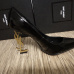 4YSL High Heel Shoes YSL black leather 10.5cm heel #999929722