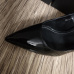 6YSL High Heel Shoes YSL black leather 10.5cm heel #999929722