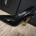 7YSL High Heel Shoes YSL black leather 10.5cm heel #999929722