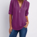 13Solid color zipper half-open collar 2021 hot sale women's T-shirt (17 colors) S-5XL-$9.9 #99904348