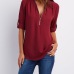 14Solid color zipper half-open collar 2021 hot sale women's T-shirt (17 colors) S-5XL-$9.9 #99904348