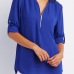15Solid color zipper half-open collar 2021 hot sale women's T-shirt (17 colors) S-5XL-$9.9 #99904348