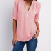 3Solid color zipper half-open collar 2021 hot sale women's T-shirt (17 colors) S-5XL-$9.9 #99904348