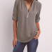 4Solid color zipper half-open collar 2021 hot sale women's T-shirt (17 colors) S-5XL-$9.9 #99904348