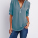 9Solid color zipper half-open collar 2021 hot sale women's T-shirt (17 colors) S-5XL-$9.9 #99904348