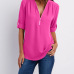 10Solid color zipper half-open collar 2021 hot sale women's T-shirt (17 colors) S-5XL-$9.9 #99904348