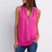 15Solid color zipper half-open collar 2021 hot sale women's T-shirt Sleeveless (17 colors) S-5XL-$9.9 #99904357
