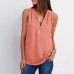 16Solid color zipper half-open collar 2021 hot sale women's T-shirt Sleeveless (17 colors) S-5XL-$9.9 #99904357