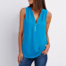 17Solid color zipper half-open collar 2021 hot sale women's T-shirt Sleeveless (17 colors) S-5XL-$9.9 #99904357