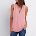6Solid color zipper half-open collar 2021 hot sale women's T-shirt Sleeveless (17 colors) S-5XL-$9.9 #99904357
