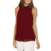12Summer style  chiffon shirt  sleeveless Fabric: Pearl chiffon double layer (8 Colors) S-3XL $9.9 #99904368