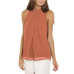 13Summer style  chiffon shirt  sleeveless Fabric: Pearl chiffon double layer (8 Colors) S-3XL $9.9 #99904368