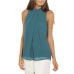14Summer style  chiffon shirt  sleeveless Fabric: Pearl chiffon double layer (8 Colors) S-3XL $9.9 #99904368