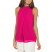 15Summer style  chiffon shirt  sleeveless Fabric: Pearl chiffon double layer (8 Colors) S-3XL $9.9 #99904368