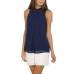 16Summer style  chiffon shirt  sleeveless Fabric: Pearl chiffon double layer (8 Colors) S-3XL $9.9 #99904368