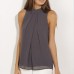 4Summer style  chiffon shirt  sleeveless Fabric: Pearl chiffon double layer (8 Colors) S-3XL $9.9 #99904368