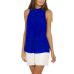 11Summer style  chiffon shirt  sleeveless Fabric: Pearl chiffon double layer (8 Colors) S-3XL $9.9 #99904368
