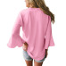 4V-neck lotus leaf sleeve sleeve loose chiffon shirt shirt factory direct sales (9 colors) S-5XL-$9.9 #99904365