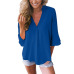10V-neck lotus leaf sleeve sleeve loose chiffon shirt shirt factory direct sales (9 colors) S-5XL-$9.9 #99904365
