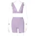 13Hot goods 2021 summer hot selling women's wear new V-neck sports Yoga suit women's wholesale #999902416