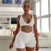 4Hot goods 2021 summer hot selling women's wear new V-neck sports Yoga suit women's wholesale #999902416