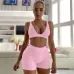 38Hot goods 2021 summer hot selling women's wear new V-neck sports Yoga suit women's wholesale #999902416