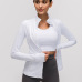 172021 autumn and winter models  stretch zipper running long-sleeved yoga sports jacket women #999901216