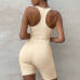 18Women's spring and summer 2021 new knitted solid color high waist tight sports Yoga one-piece pants Dresses #999902420
