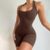 20Women's spring and summer 2021 new knitted solid color high waist tight sports Yoga one-piece pants Dresses #999902420